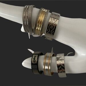 6 Rings US Size 11 (MM 21) Men Women Reptile /Other Designs Stainless Steel NEW